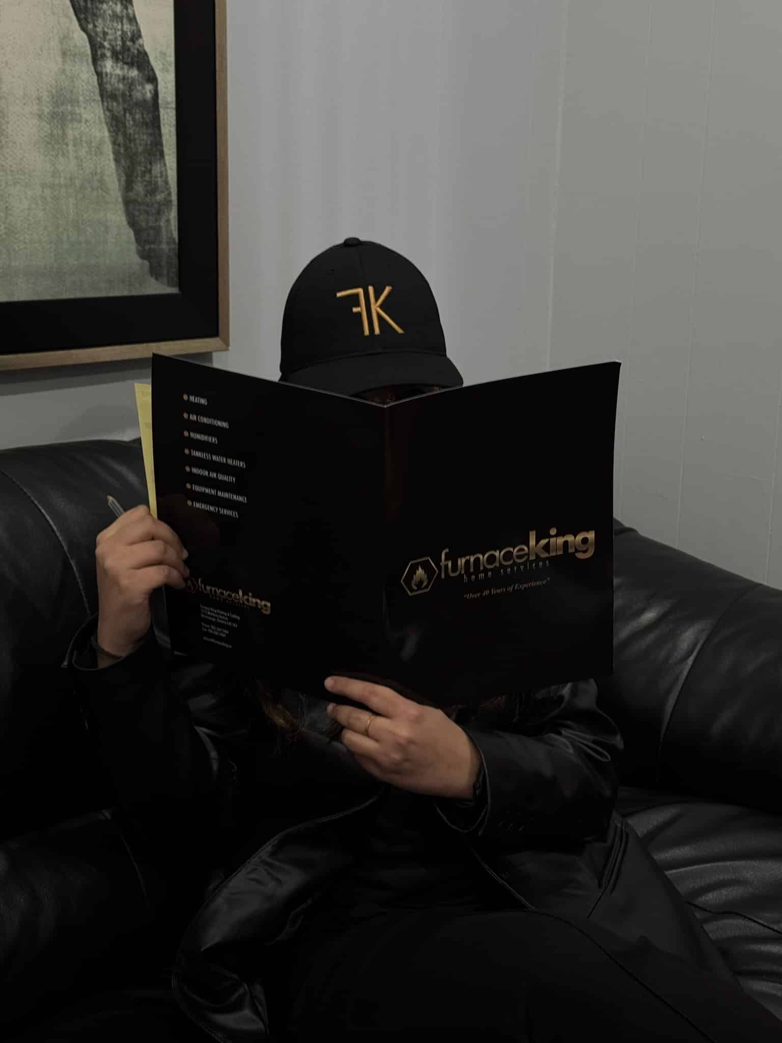 Furnace King Home Services branded brochure showcasing heating and air conditioning services