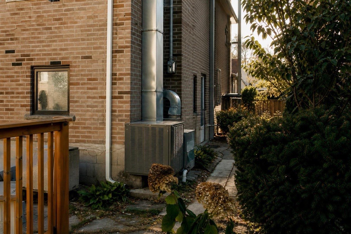 Century-style detached brick home exterior in an established Toronto neighbourhood